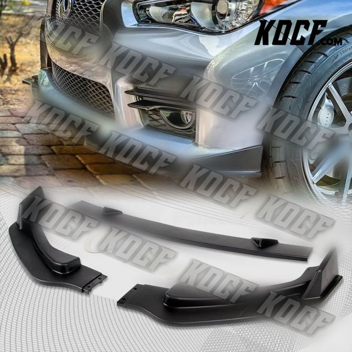 For 14-17 Infiniti Q50 Premium Matt Black Front Bumper Body Splitter Spoiler Lip - KOCF.com - Car Parts