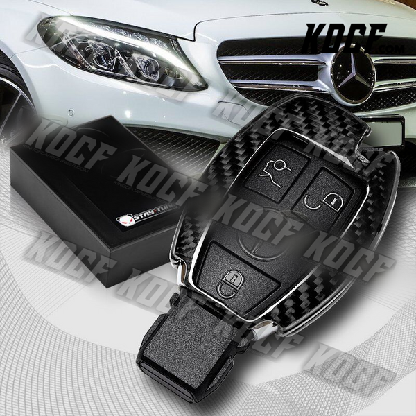 For Mercedes-Benz E320/350/500 AMG Real Carbon Fiber Remote Key Shell Cover Case - KOCF.com - Car Parts