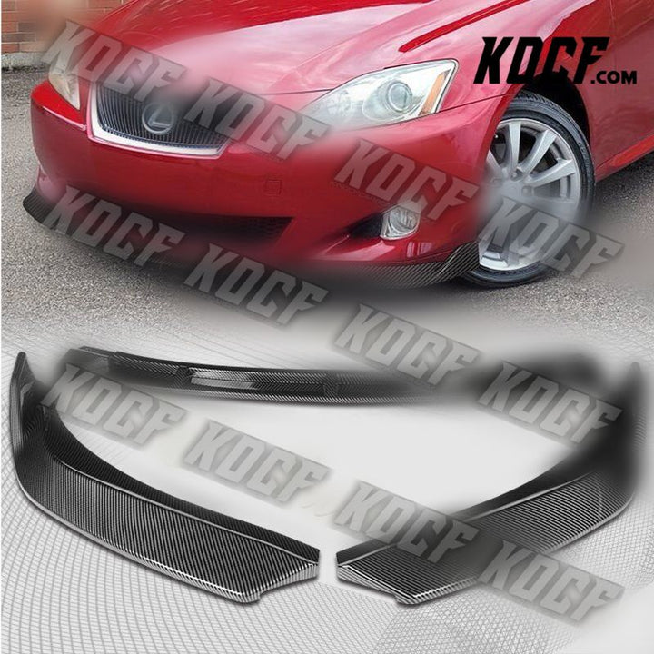 For 2006-2008 Lexus IS250 IS350 STP-Style Carbon Look Front Bumper Spoiler Lip - KOCF.com - Car Parts