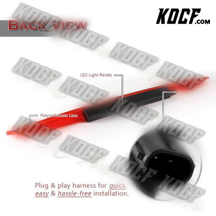 For 1997-2004 Porsche Boxster 986 High Mount LED Red Lens 3RD Third Brake Light - KOCF.com - Car Parts