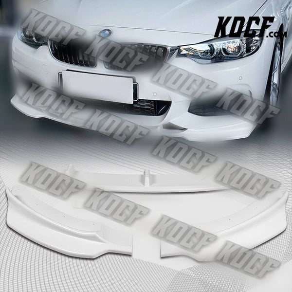 For 14-19 BMW F32 F33 F36 4-Series B-Sty M-Sport Painted White Front Bumper Lip - KOCF.com - Car Parts