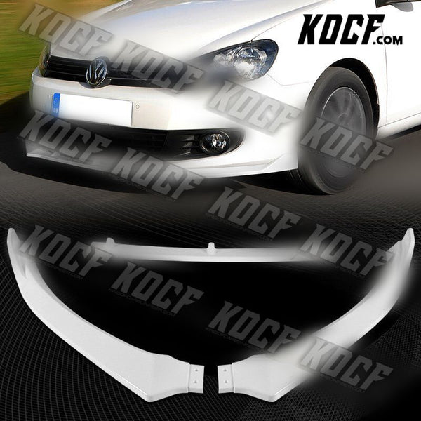 For 10-13 Volkswagen Golf 6 Painted White Front Bumper Body Splitter Spoiler Lip