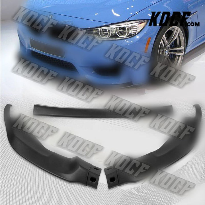 For 2015-2019 BMW F80 F82 F83 M3 M4 GT-Style Matt Black Front Bumper Spoiler Lip - KOCF.com - Car Parts