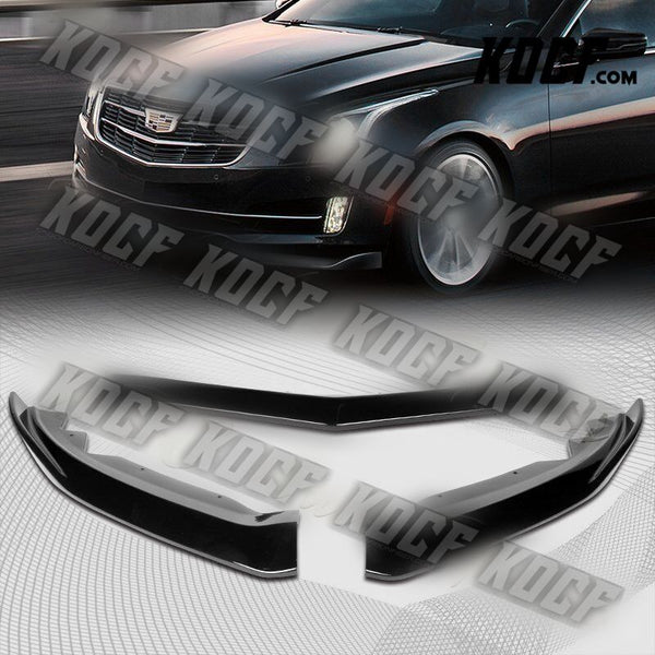 For 2015-2018 Cadillac ATS Painted Black Front Bumper Body Kit Spoiler Lip 3pcs - KOCF.com - Car Parts