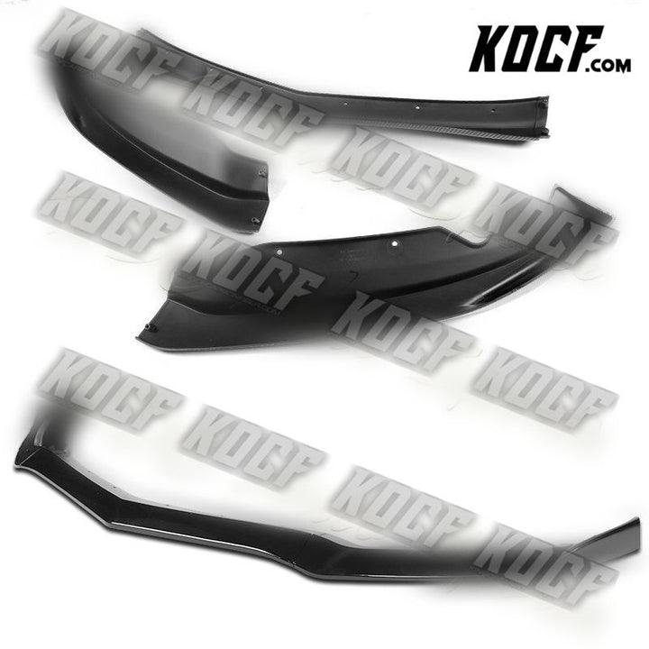 For 2015-2018 Cadillac ATS Painted Black Front Bumper Body Kit Spoiler Lip 3pcs - KOCF.com - Car Parts