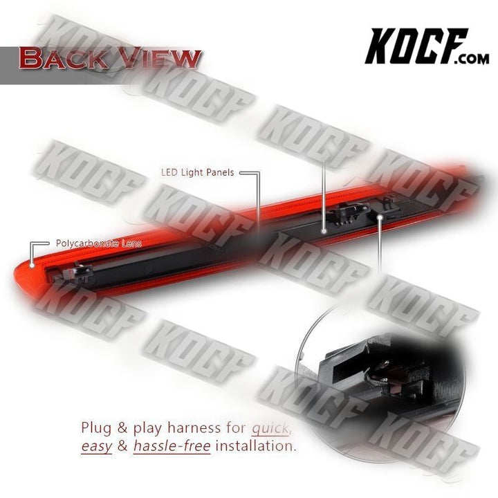 For 2004-2012 Audi A3 S3 RS3 Sportback LED Red Lens 3RD Third Brake Stop Light - KOCF.com - Car Parts