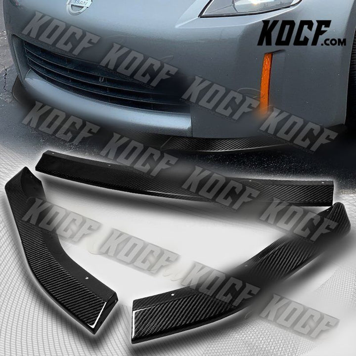 For 2003-2005 Nissan 350Z Z33 Carbon Fiber CT Front Bumper Splitter Spoiler Lip - KOCF.com - Car Parts