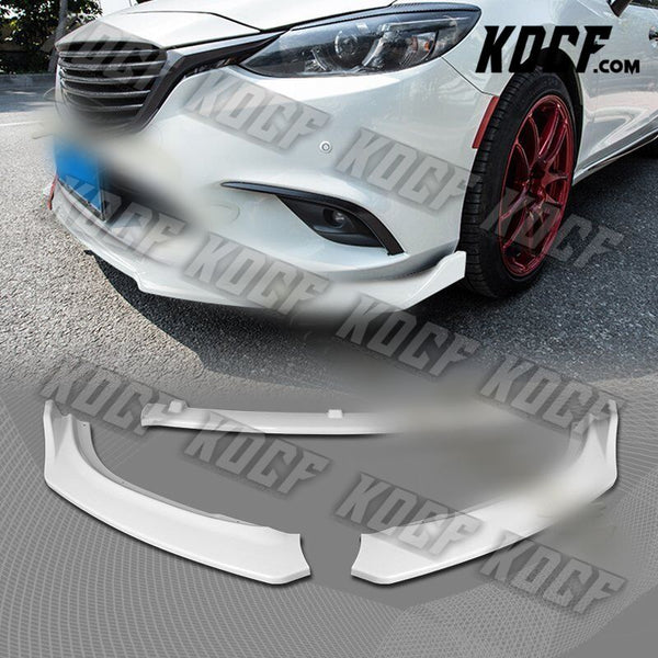 For 2014-2018 Mazda6 Mazda 6 Painted White Front Bumper Body Kit Spoiler Lip 3PC - KOCF.com - Car Parts