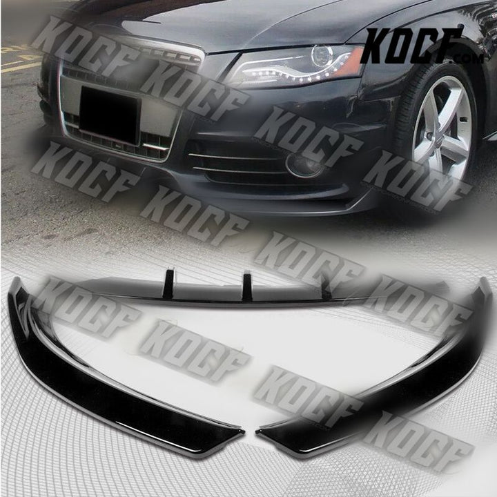 For 2009-2012 Audi A4 B8 Sedan STP-Style Painted Black Front Bumper Spoiler Lip - KOCF.com - Car Parts