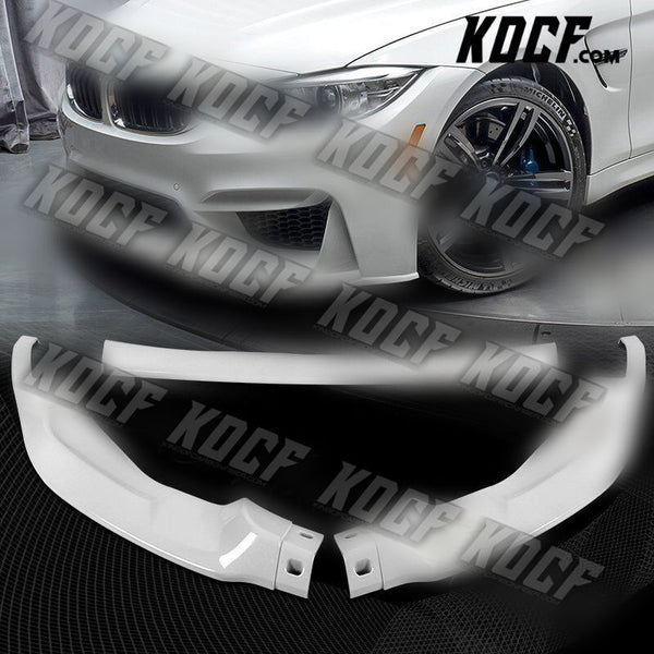 For 2015-2019 BMW F80 F82 F83 M3 M4 GT-Style Painted White Front Bumper Body Lip