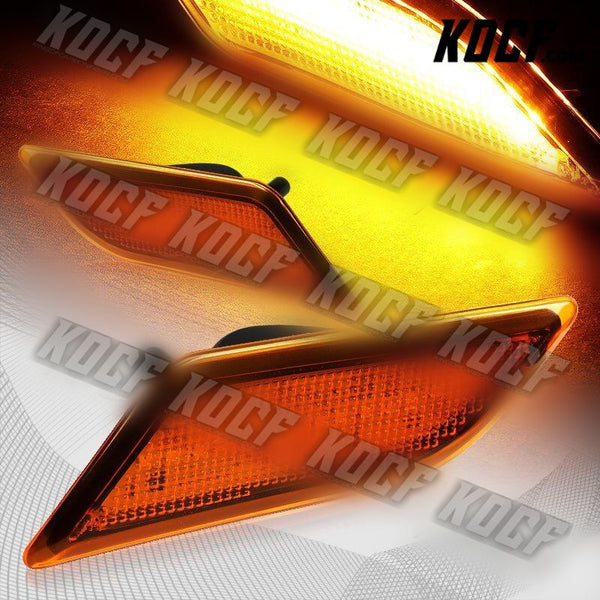 For 2010-2013 Mercedes W212 E-Class Amber Lens Amber LED Side Marker Lights Lamp