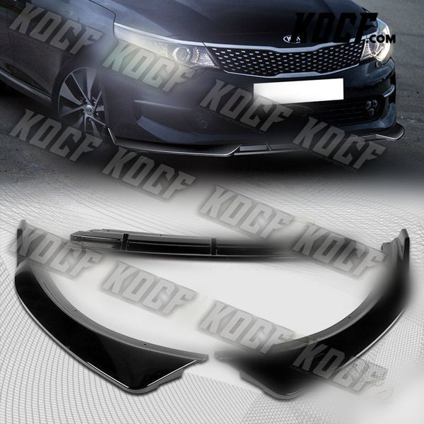 For 16-18 Kia Optima LX EX Painted Black Front Bumper Body Splitter Spoiler Lip - KOCF.com - Car Parts