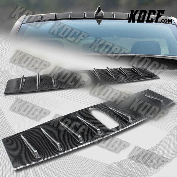 For 15-18 Subaru WRX STI Carbon Fiber Style Shark Fin Rear Roof Vortex Spoiler - KOCF.com - Car Parts