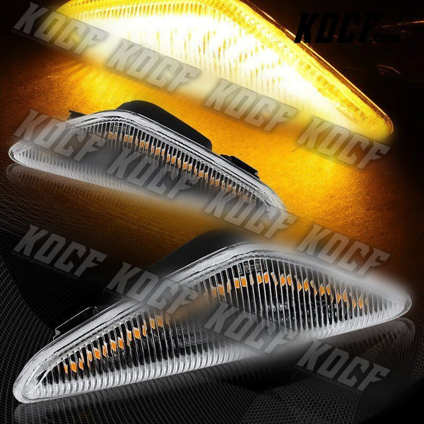 For BMW F25 X3 E70 X5 X6 Clear Lens Amber LED Turn Signal Side Marker Light Lamp - KOCF.com - Car Parts