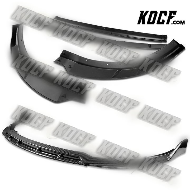 For 2015-2021 Dodge Charger SRT-Style Carbon Look Front Bumper Spoiler Lip 4pcs - KOCF.com - Car Parts