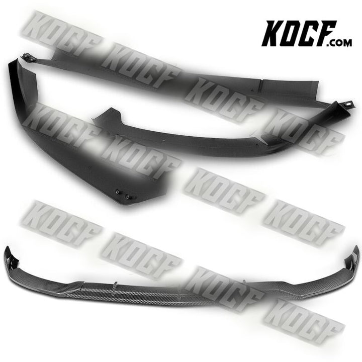 For 2015-2021 Mercedes C63 AMG AP-Style Carbon Painted Front Bumper Spoiler Lip - KOCF.com - Car Parts