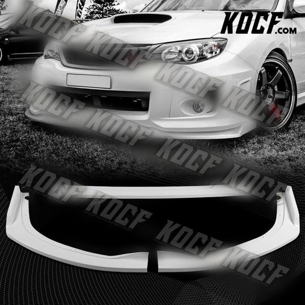 For 2011-2014 Subaru WRX STi CS2-Style Painted White Front Bumper Body Lip 3Pcs - KOCF.com - Car Parts