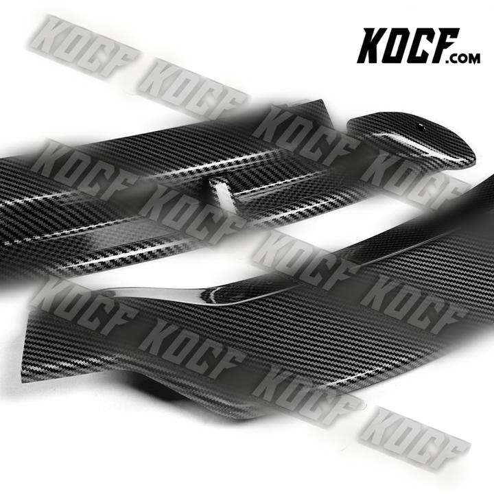 For 2015-2021 Dodge Charger SRT-Style Carbon Look Front Bumper Spoiler Lip 4pcs - KOCF.com - Car Parts