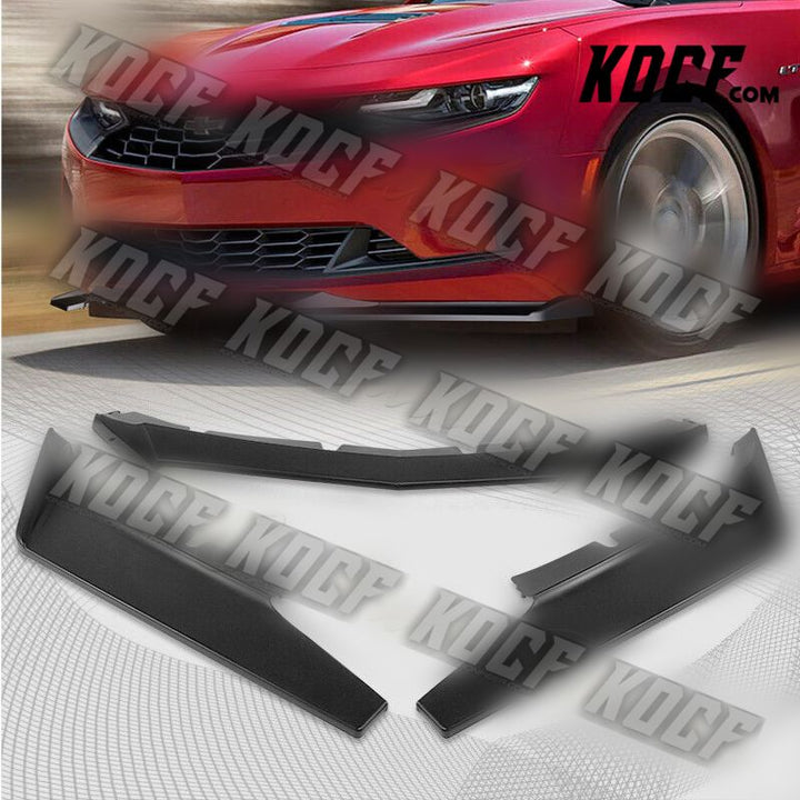 For 2016-2022 Chevy Camaro 1LE-Style Matt Black Front Bumper Body Spoiler Lip - KOCF.com - Car Parts