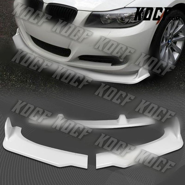 For 2009-2011 BMW E90 Sedan 3-Series Painted White Front Bumper Body Kit Lip 3pc - KOCF.com - Car Parts