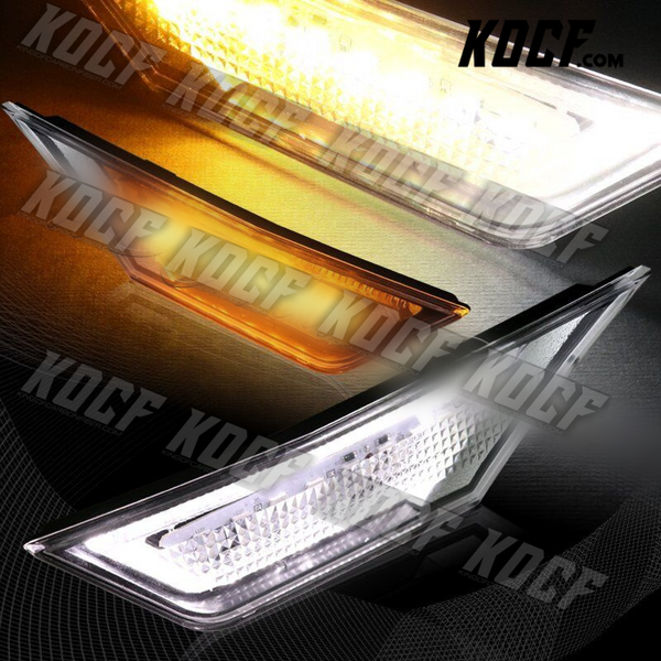 For 2016-2020 Honda Civic LED Clear Lens Bumper Turn Signal Side Marker Lights - KOCF.com - Car Parts