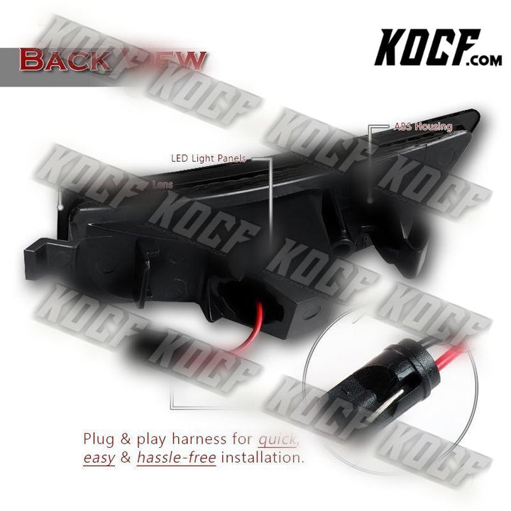 For 2016-2021 Mazda MX5 Miata LED Smoke Lens Front+Rear Side Marker Lights 4pcs - KOCF.com - Car Parts