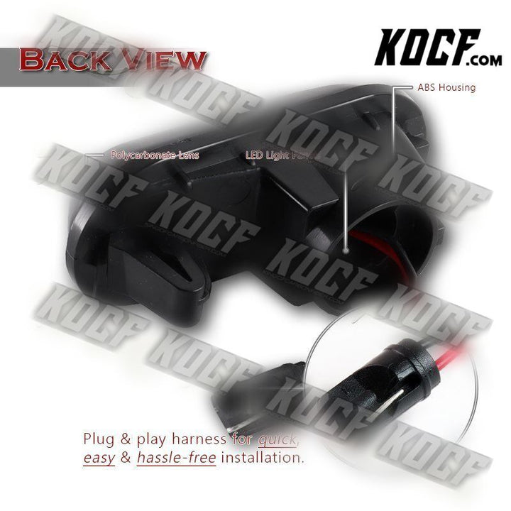 For 1985-2011 Honda Civic Smoke Lens Sequential LED Signal Side Marker Lights - KOCF.com - Car Parts