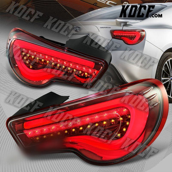 For 2013-2020 Scion FRS FT86 Subaru BRZ DRL Red Lens LED Rear Tail Lights Lamp - KOCF.com - Car Parts