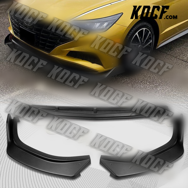 For 2020-2022 Hyundai Sonata CK-Style JDM Matt Black Front Bumper Body Kit Lip - KOCF.com - Car Parts