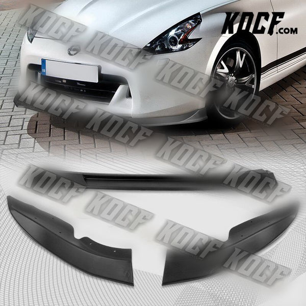 For 2009-2012 Nissan 370Z Z34 CT-Style Black Front Bumper Body Kit Spoiler Lip - KOCF.com - Car Parts