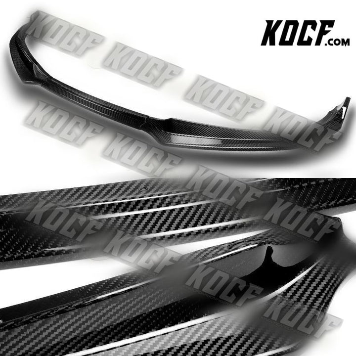 For 2020-2022 BMW 4-Series G22 G23 M-Sport Carbon Fiber Front Bumper Spoiler Lip - KOCF.com - Car Parts