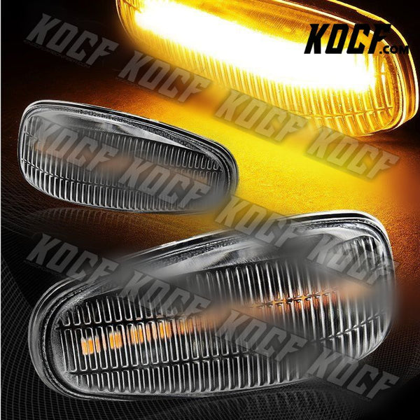 For Mercedes W163 W638 W210 W414 W670 Clear Lens Amber LED Side Marker Lights - KOCF.com - Car Parts