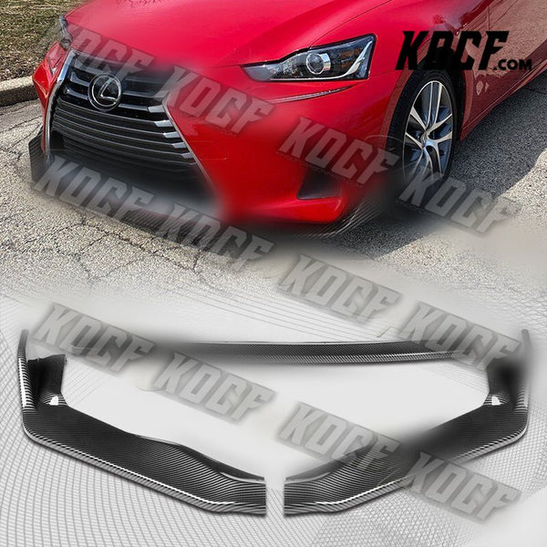 For 17-20 Lexus IS-Series AR-Style Carbon Look Front Bumper Splitter Spoiler Lip - KOCF.com - Car Parts