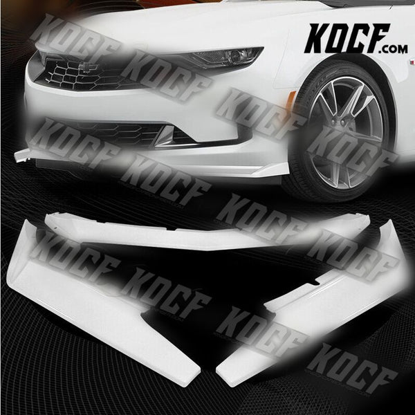 For 2016-2022 Chevy Camaro 1LE-Style Painted White Front Bumper Body Spoiler Lip - KOCF.com - Car Parts