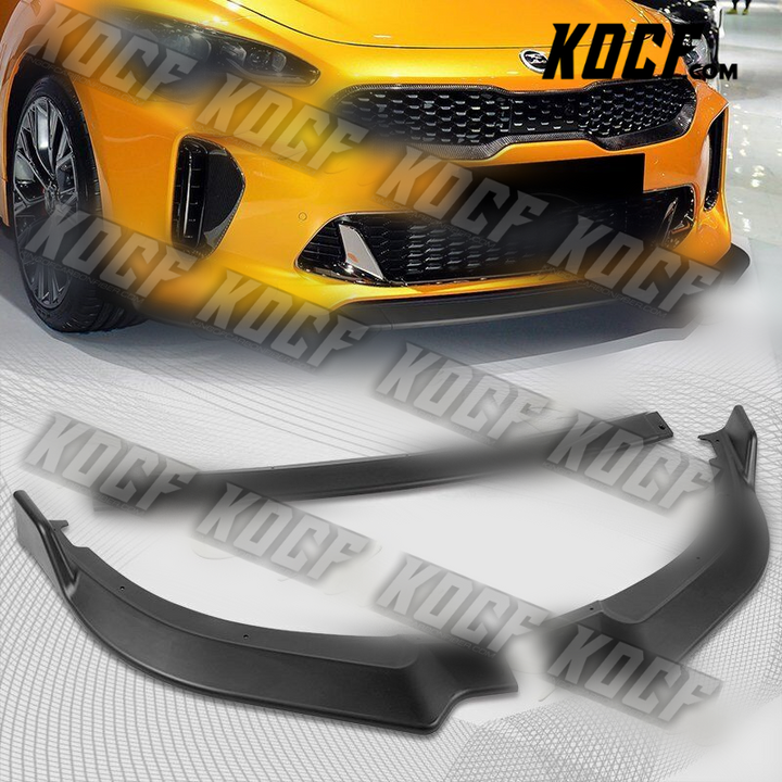 For 2018-2022 Kia Stinger GT-Line Black Front Bumper Body Kit Spoiler Lip 3PCS - KOCF.com - Car Parts