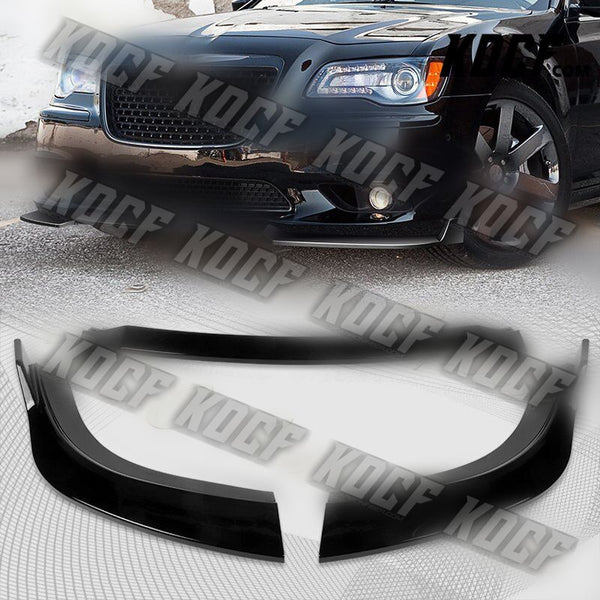 For 2012-2014 Chrysler 300 SRT8 Painted Black Front Bumper Splitter Spoiler Lip - KOCF.com - Car Parts