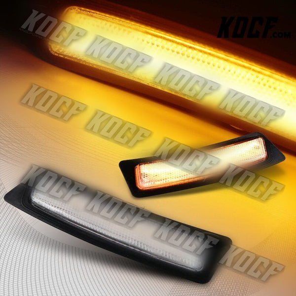 For 2016-19 BMW 3 4-Series Amber LED Clear Bumper Turn Signal Side Marker Lights - KOCF.com - Car Parts