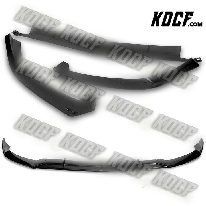 For 2015-2021 Mercedes C63 AMG AP-Style Painted Black Front Bumper Spoiler Lip - KOCF.com - Car Parts