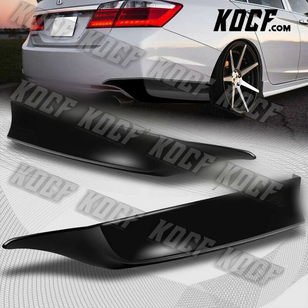 For 2013-2015 Honda Accord 4-DR HFP-Style Black Rear Bumper Spoiler Lip 2pc - KOCF.com - Car Parts