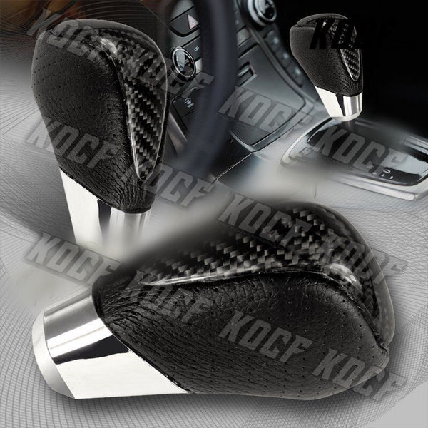 Universal Real Carbon Fiber PVC Leather VIP Type-2 Manual MT Shift Shifter Knob - KOCF.com - Car Parts