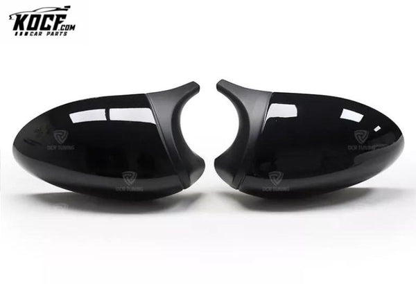 Glossy Black Rearview Side Mirror Cover for BMW 3 Ser E90 E91 E92 E93 1 SER E87 E88 2006-2009 Pre-LCI Auto Mirror Shell M LOOK