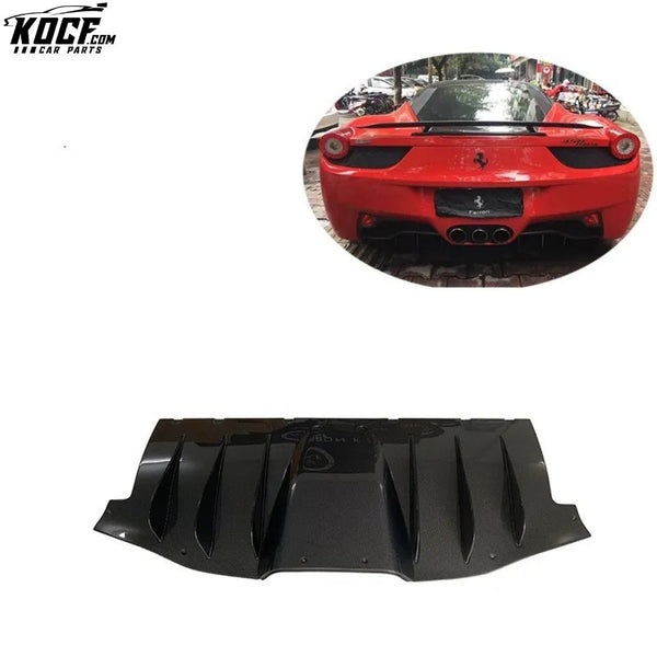 For Ferrari 458 Italia Carbon Fiber Rear Diffuser Valance OEM Style Front bumper lip Rear Diffuser Valance Spoiler 11-13