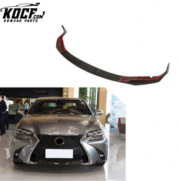 Carbon Fiber Car Front Chin Lip for Lexus GS F Sport Sedan 4-Door 2016-2019