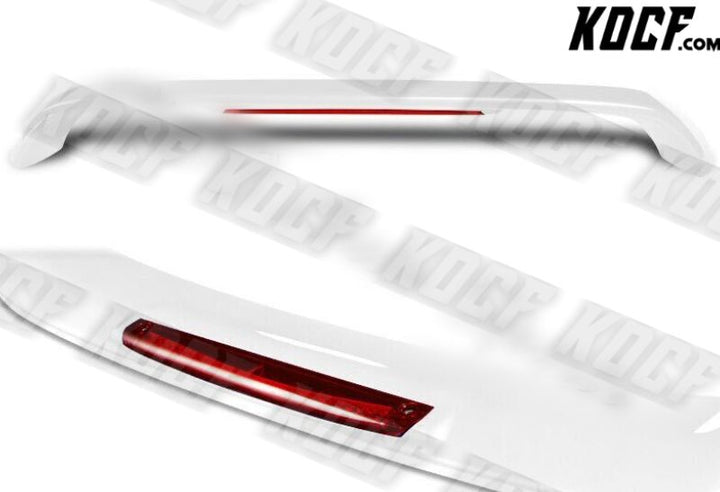 For 2006-2010 Honda Civic Coupe Painted White Rear Trunk Spoiler Wing LED Brake - KOCF.com - Car Parts