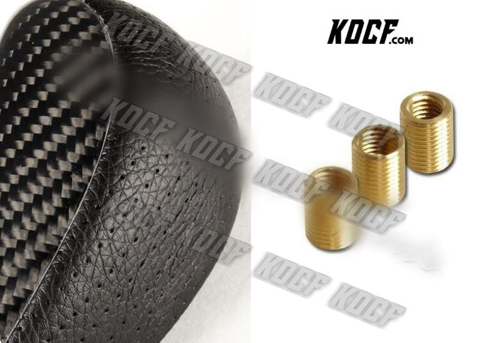 Universal Real Carbon Fiber PVC Leather VIP Manual MT Gear Shift Shifter Knob - KOCF.com - Car Parts