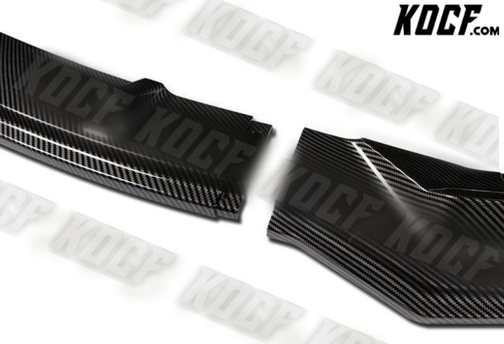 For 16-21 Tesla Model 3 Sedan Carbon Look Front Bumper Body Splitter Spoiler Lip - KOCF.com - Car Parts