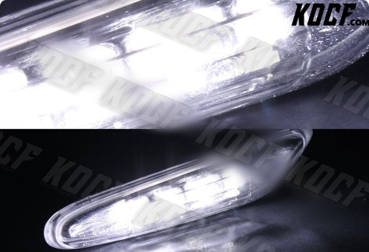 For 2003-2009 BMW E60 5 Series Clear Lens White LED Signal Side Marker Lights - KOCF.com - Car Parts