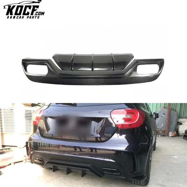 W176 A250 Rear Bumper Valance Lip Carbon Fiber for Mercedes Benz A250 A45 AMG 2013-2018