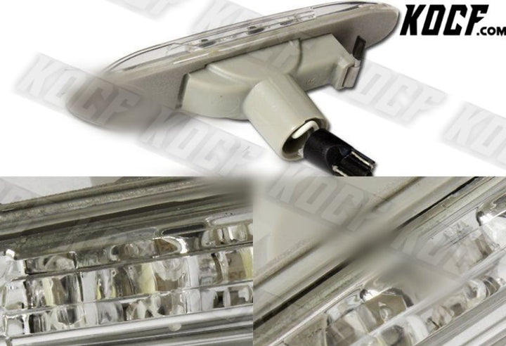 For 2003-2009 BMW E60 5 Series Clear Lens White LED Signal Side Marker Lights - KOCF.com - Car Parts