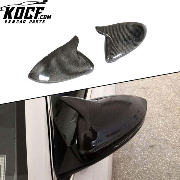 M style Carbon Fiber Rear Side View Mirror Cover for Volkswagen Golf 7 Mk7 7.5 13-19